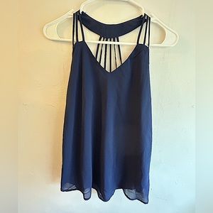 Japna- Navy blue blouse with cut out design
